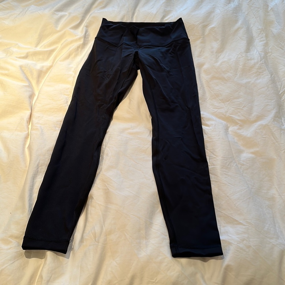Lululemon size 8 3/4 length black leggings. Never worn